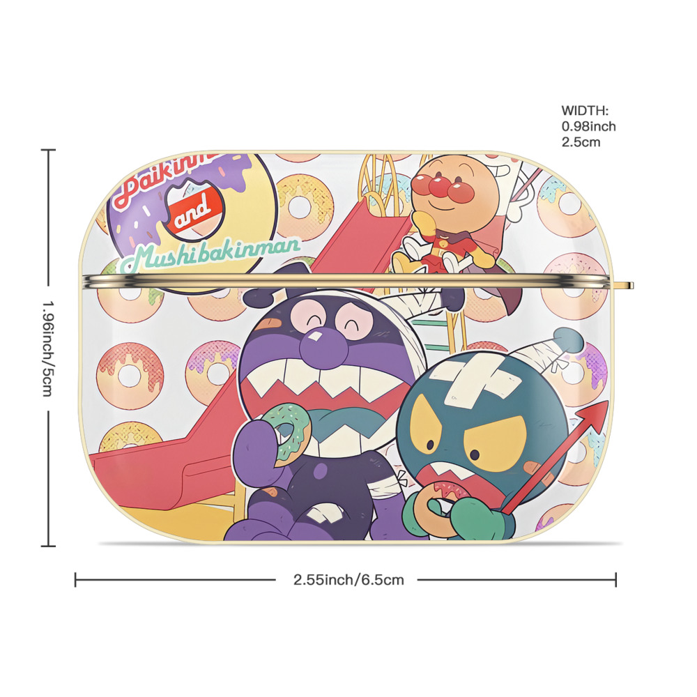アンパンマン Anpanman 【AirPods Pro用】ハードシェル保護ケース｜耐衝撃・防指紋・カラビナ付き商品仕様