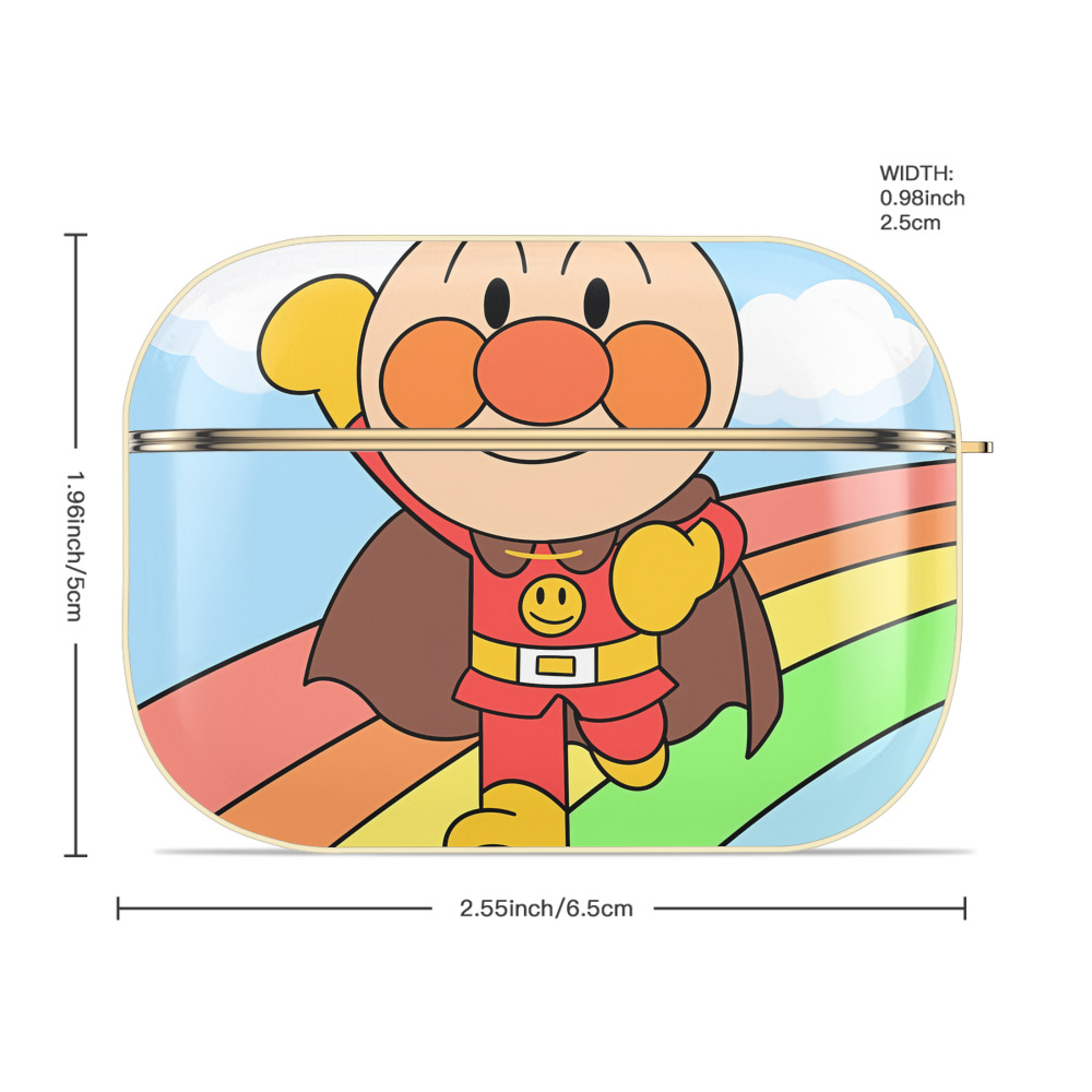 アンパンマン Anpanman 【AirPods Pro用】ハードシェル保護ケース｜耐衝撃・防指紋・カラビナ付き商品仕様