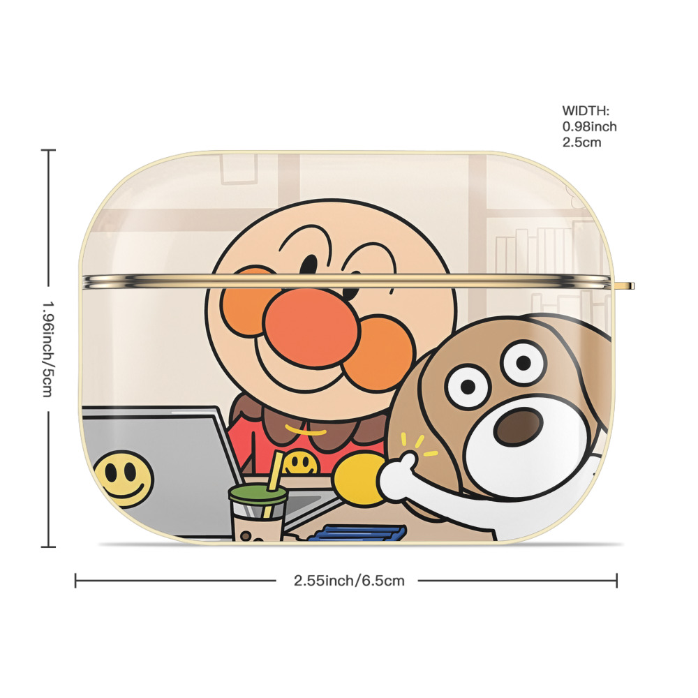 アンパンマン Anpanman 【AirPods Pro用】ハードシェル保護ケース｜耐衝撃・防指紋・カラビナ付き商品仕様