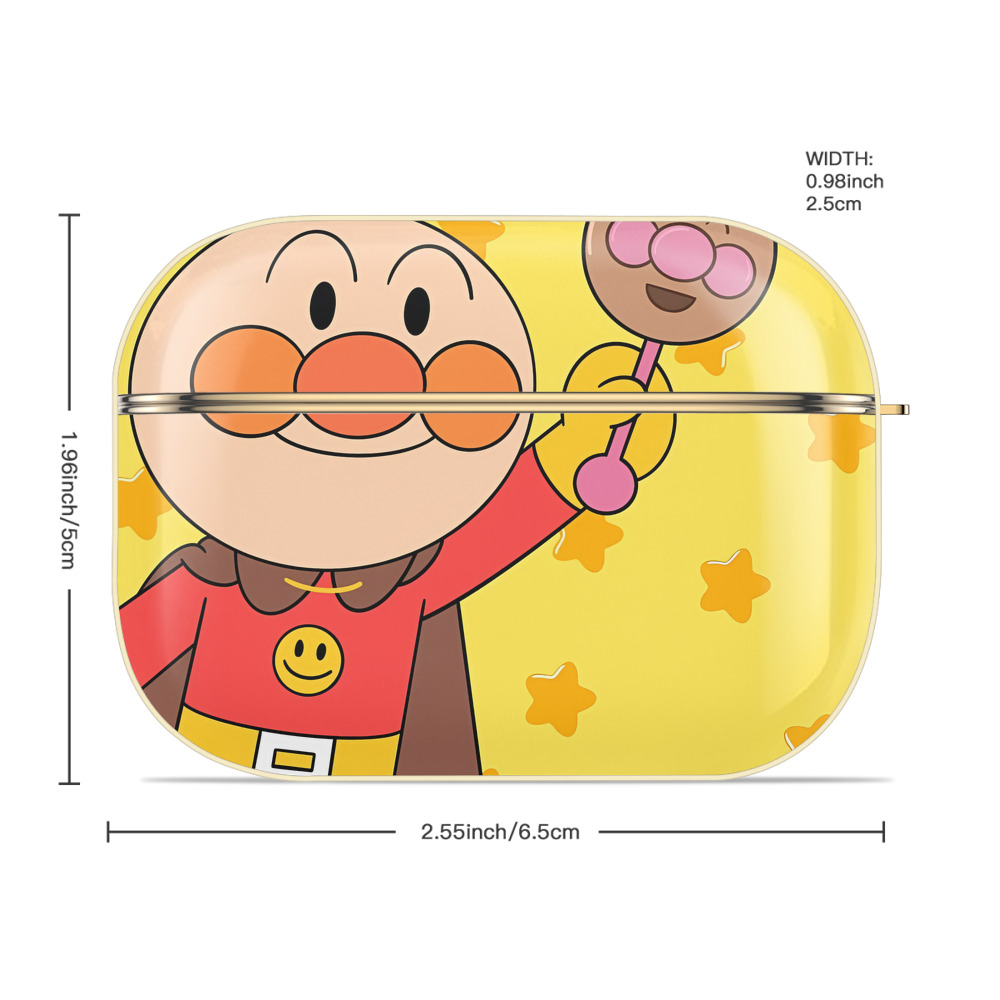 アンパンマン Anpanman 【AirPods Pro用】ハードシェル保護ケース｜耐衝撃・防指紋・カラビナ付き商品仕様
