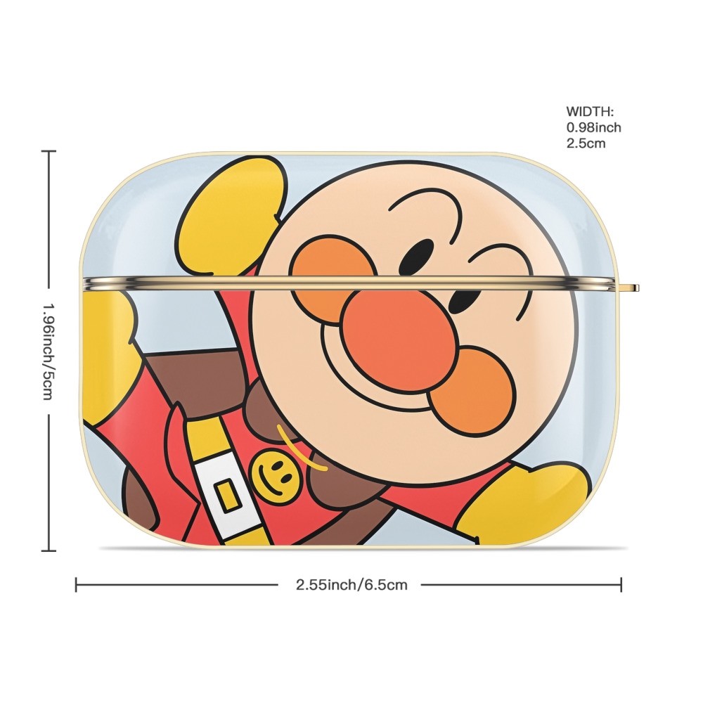 アンパンマン Anpanman 【AirPods Pro用】ハードシェル保護ケース｜耐衝撃・防指紋・カラビナ付き商品仕様