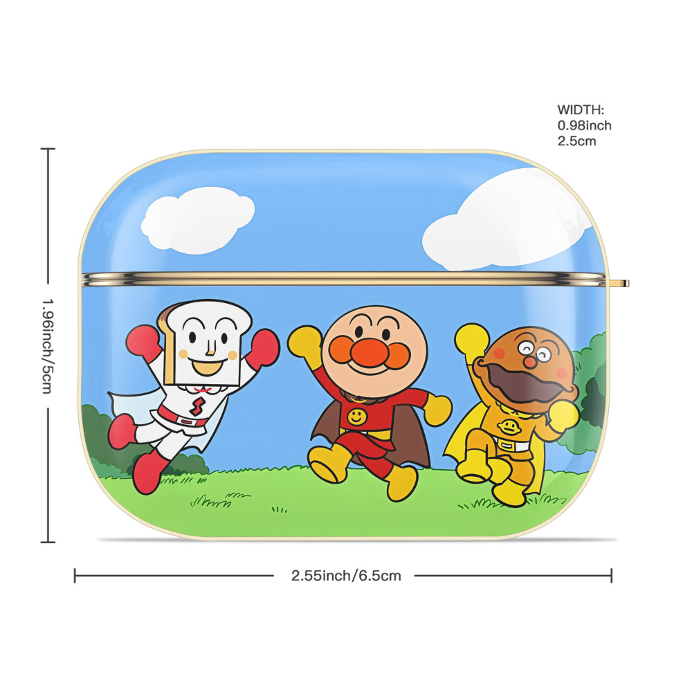 アンパンマン Anpanman 【AirPods Pro用】ハードシェル保護ケース｜耐衝撃・防指紋・カラビナ付き商品仕様