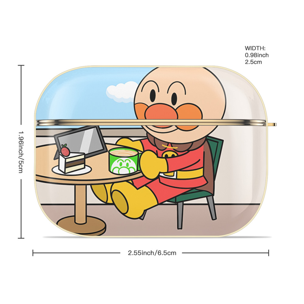 アンパンマン Anpanman 【AirPods Pro用】ハードシェル保護ケース｜耐衝撃・防指紋・カラビナ付き商品仕様