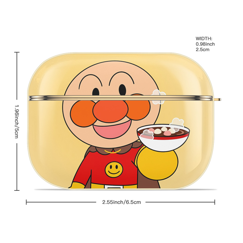 アンパンマン Anpanman 【AirPods Pro用】ハードシェル保護ケース｜耐衝撃・防指紋・カラビナ付き商品仕様