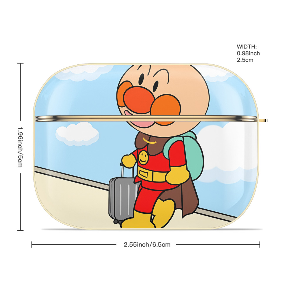 アンパンマン Anpanman 【AirPods Pro用】ハードシェル保護ケース｜耐衝撃・防指紋・カラビナ付き商品仕様