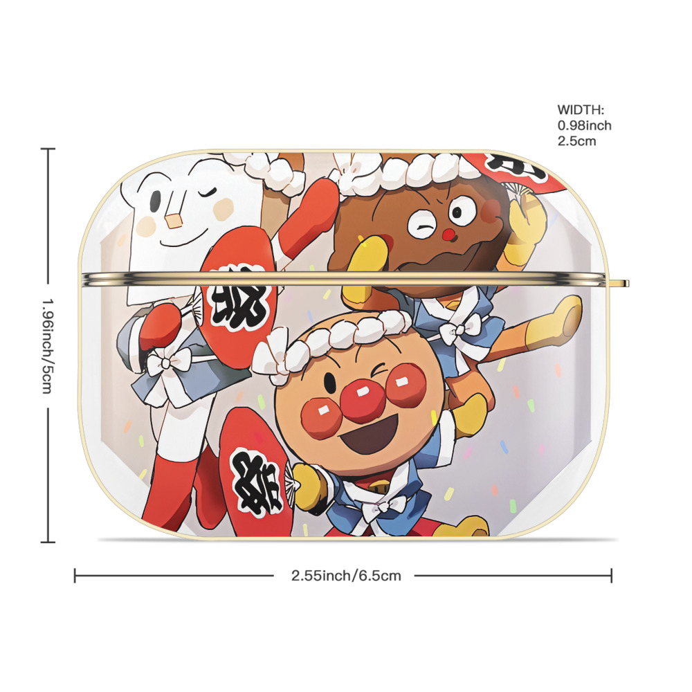 アンパンマン Anpanman 【AirPods Pro用】ハードシェル保護ケース｜耐衝撃・防指紋・カラビナ付き商品仕様