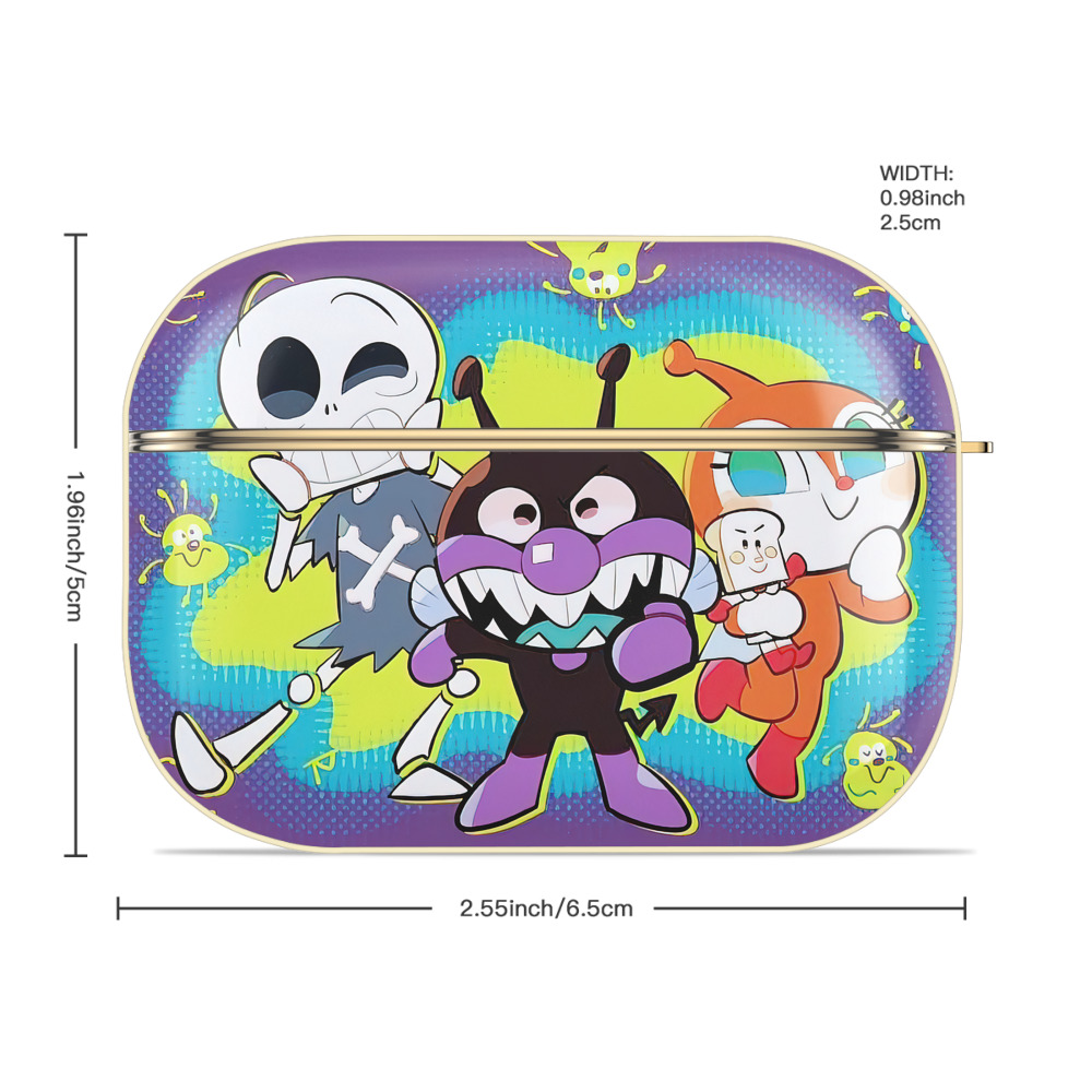 アンパンマン Anpanman 【AirPods Pro用】ハードシェル保護ケース｜耐衝撃・防指紋・カラビナ付き商品仕様