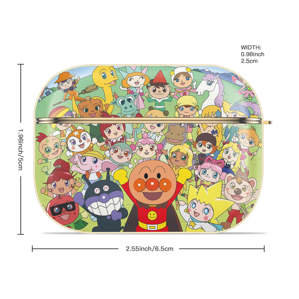 アンパンマン Anpanman 【AirPods Pro用】ハードシェル保護ケース｜耐衝撃・防指紋・カラビナ付き商品仕様