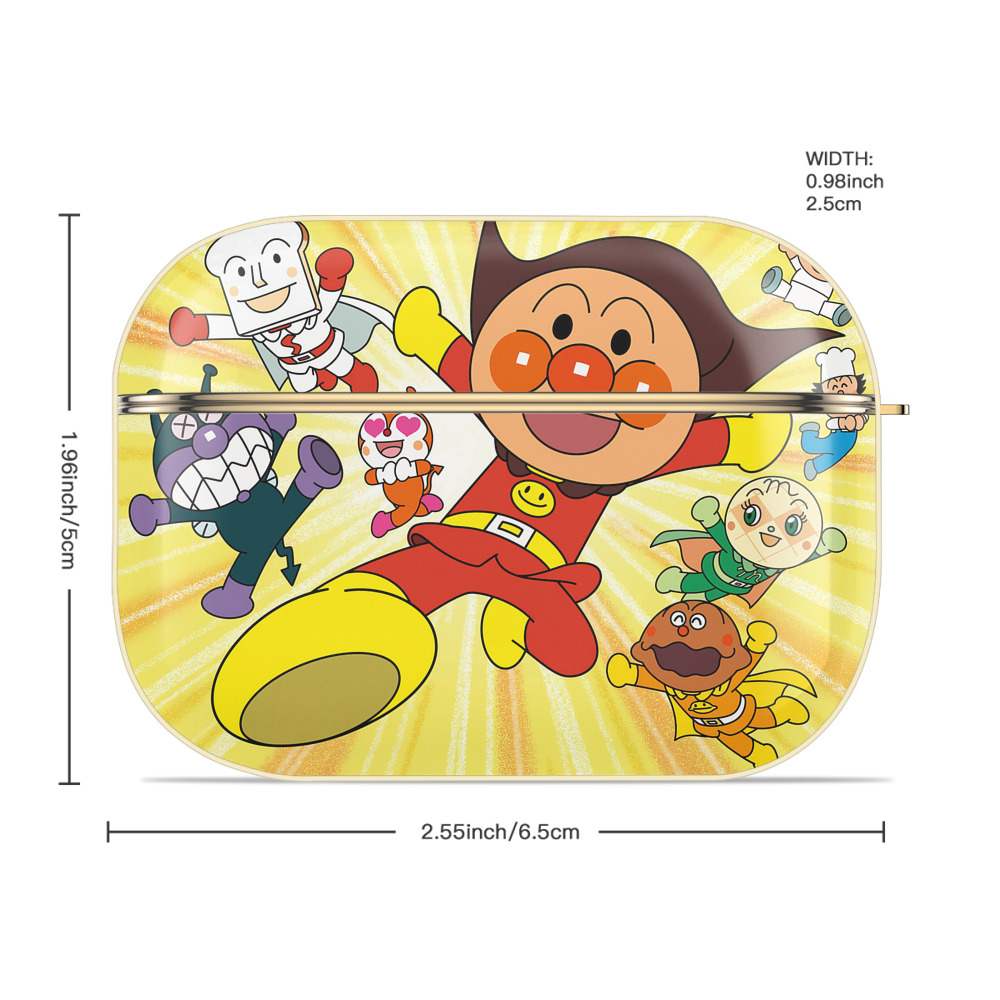 アンパンマン Anpanman 【AirPods Pro用】ハードシェル保護ケース｜耐衝撃・防指紋・カラビナ付き商品仕様