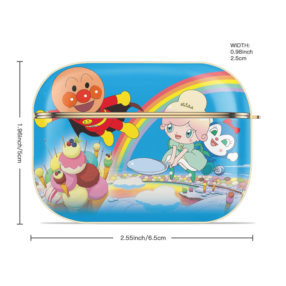 アンパンマン Anpanman 【AirPods Pro用】ハードシェル保護ケース｜耐衝撃・防指紋・カラビナ付き商品仕様