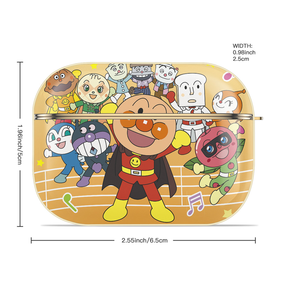 アンパンマン Anpanman 【AirPods Pro用】ハードシェル保護ケース｜耐衝撃・防指紋・カラビナ付き商品仕様