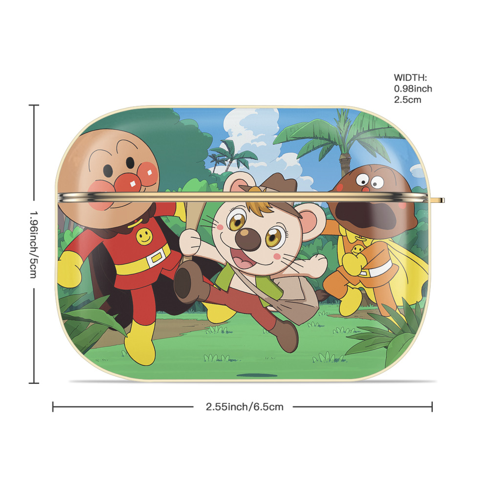 アンパンマン Anpanman 【AirPods Pro用】ハードシェル保護ケース｜耐衝撃・防指紋・カラビナ付き商品仕様
