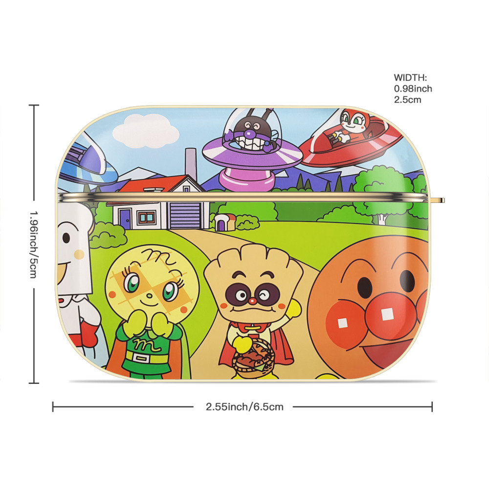 アンパンマン Anpanman 【AirPods Pro用】ハードシェル保護ケース｜耐衝撃・防指紋・カラビナ付き商品仕様
