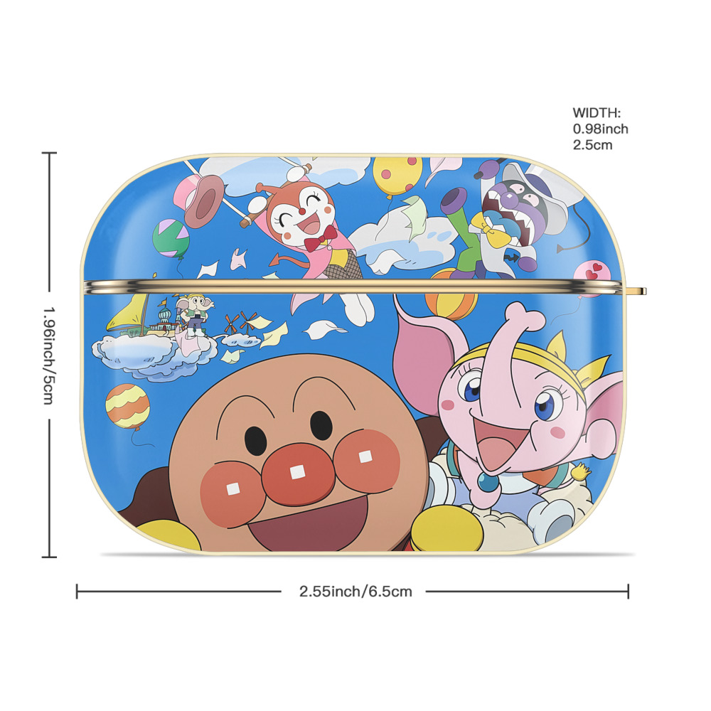 アンパンマン Anpanman 【AirPods Pro用】ハードシェル保護ケース｜耐衝撃・防指紋・カラビナ付き商品仕様
