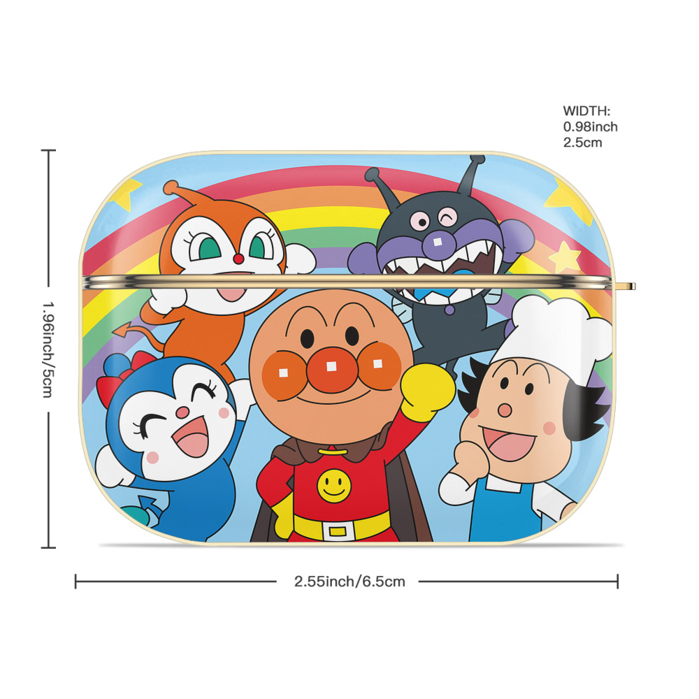 アンパンマン Anpanman 【AirPods Pro用】ハードシェル保護ケース｜耐衝撃・防指紋・カラビナ付き商品仕様