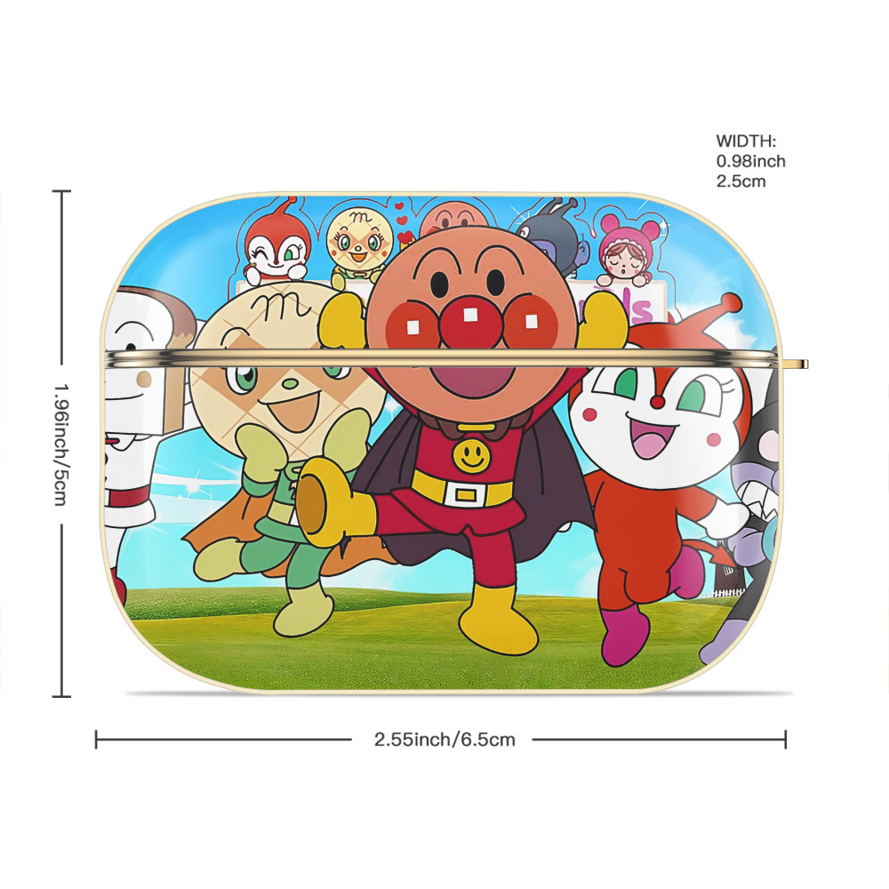 アンパンマン Anpanman 【AirPods Pro用】ハードシェル保護ケース｜耐衝撃・防指紋・カラビナ付き商品仕様