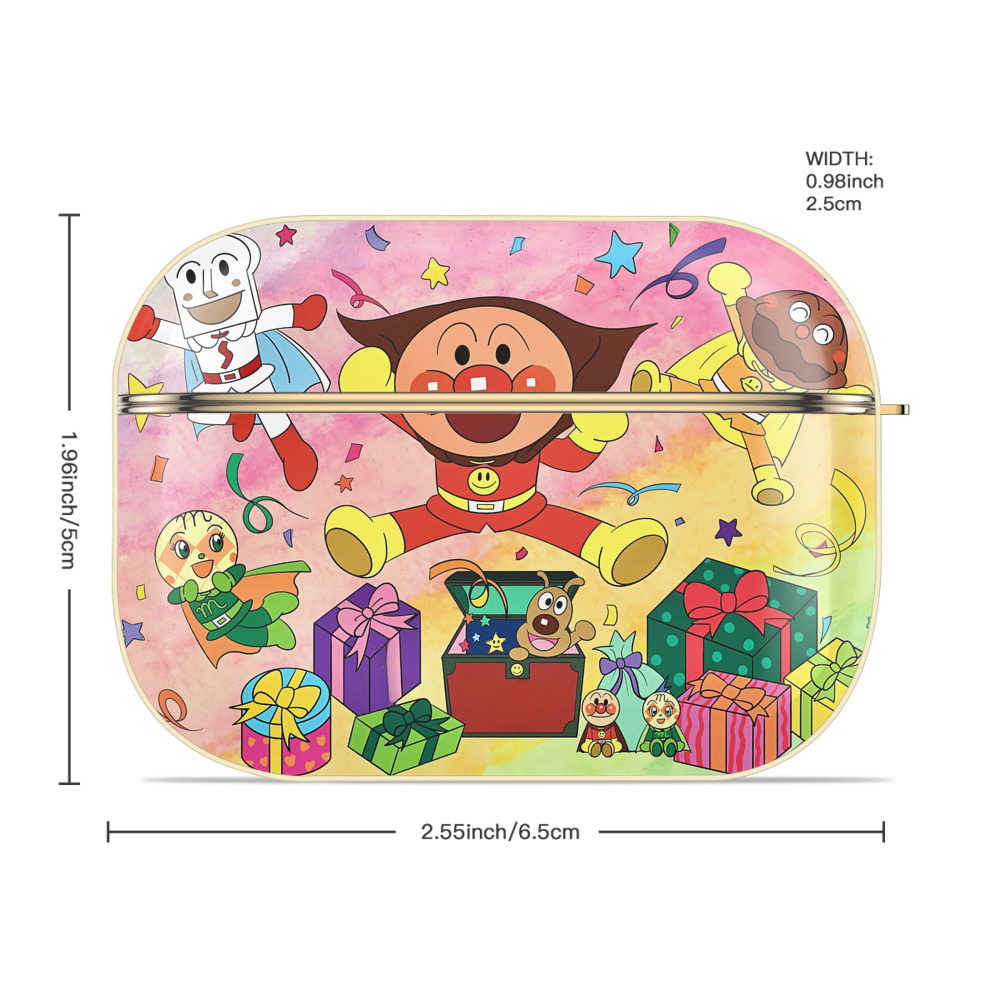 アンパンマン Anpanman 【AirPods Pro用】ハードシェル保護ケース｜耐衝撃・防指紋・カラビナ付き商品仕様