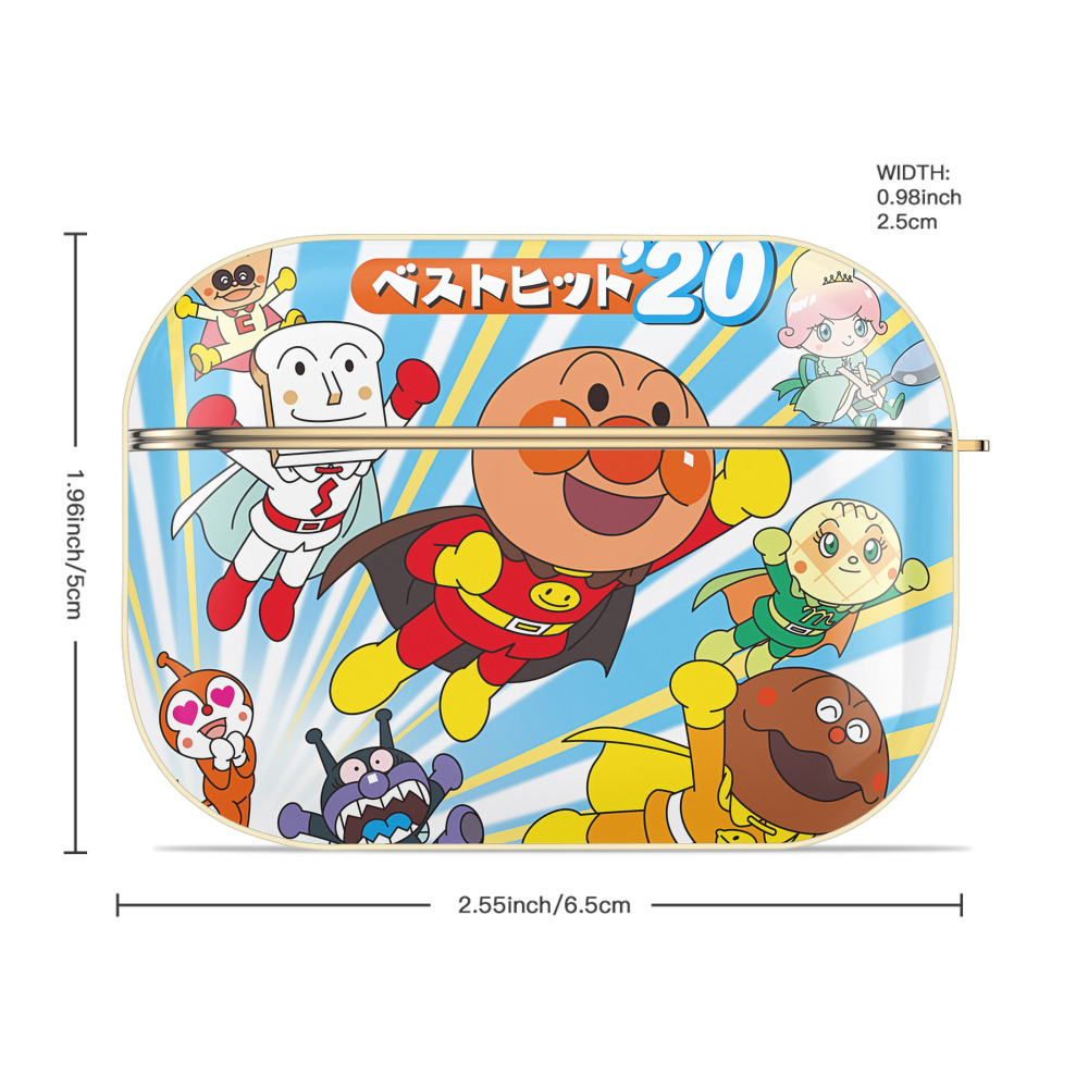 アンパンマン Anpanman 【AirPods Pro用】ハードシェル保護ケース｜耐衝撃・防指紋・カラビナ付き商品仕様