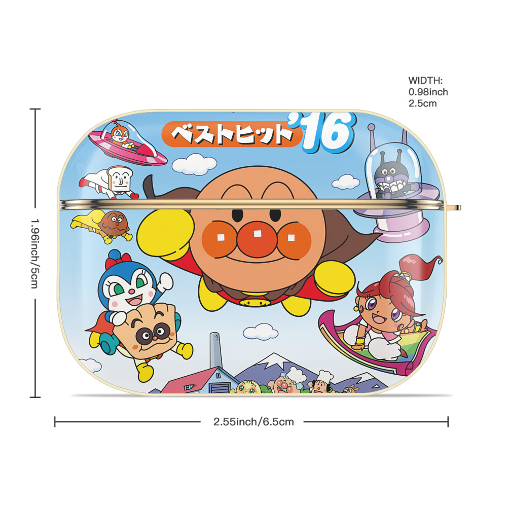 アンパンマン Anpanman 【AirPods Pro用】ハードシェル保護ケース｜耐衝撃・防指紋・カラビナ付き商品仕様