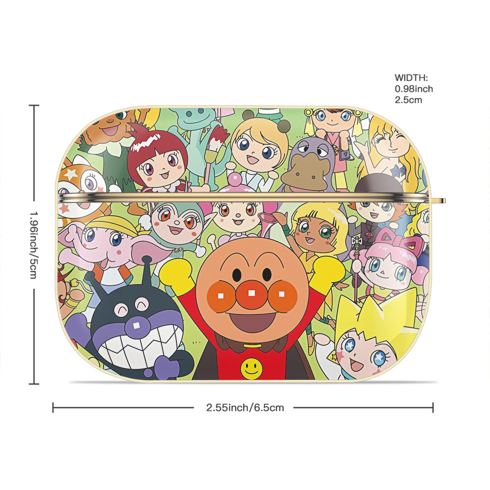 アンパンマン Anpanman 【AirPods Pro用】ハードシェル保護ケース｜耐衝撃・防指紋・カラビナ付き商品仕様