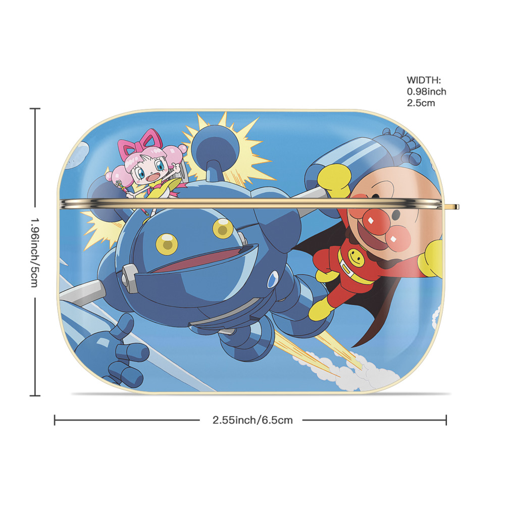 アンパンマン Anpanman 【AirPods Pro用】ハードシェル保護ケース｜耐衝撃・防指紋・カラビナ付き商品仕様