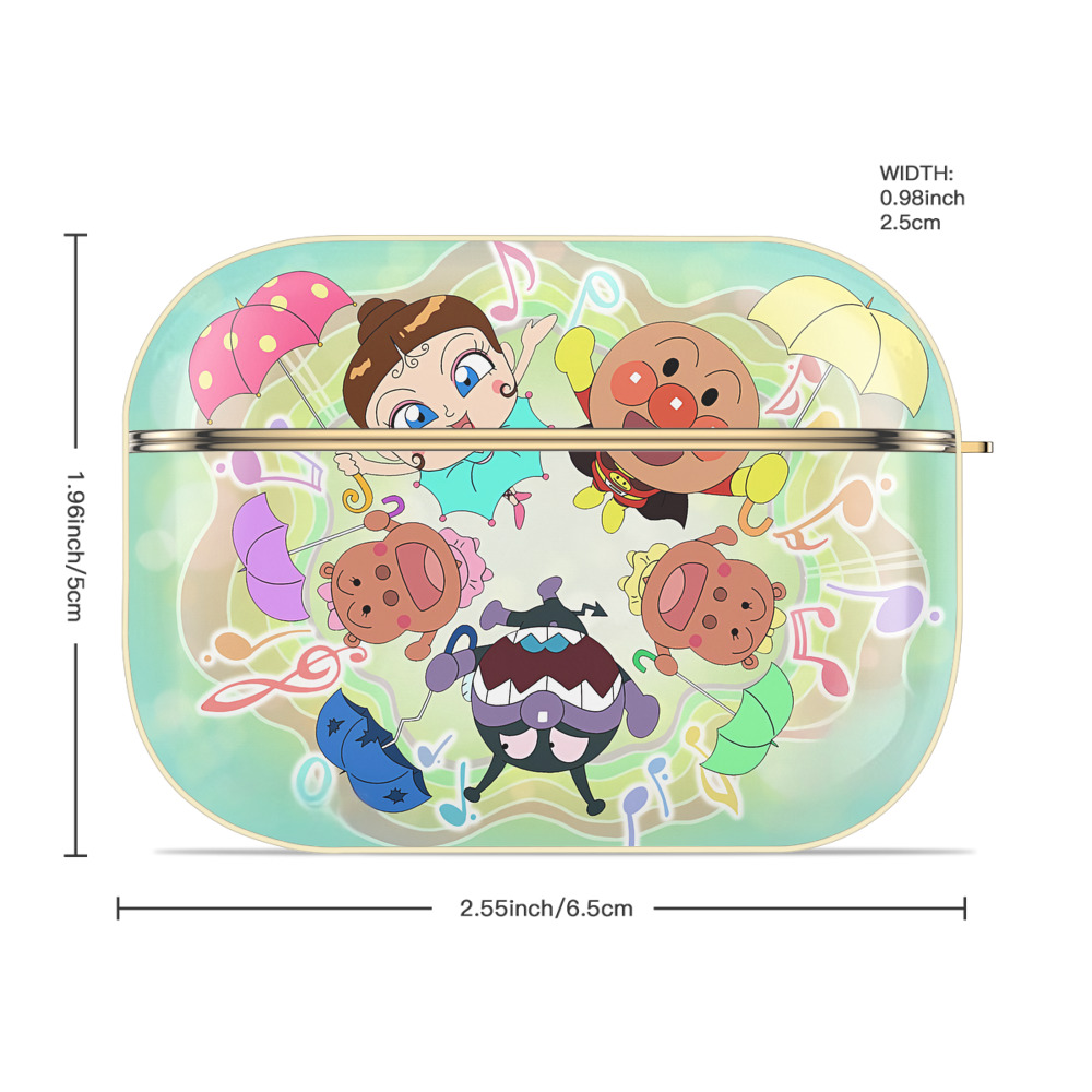 アンパンマン Anpanman 【AirPods Pro用】ハードシェル保護ケース｜耐衝撃・防指紋・カラビナ付き商品仕様