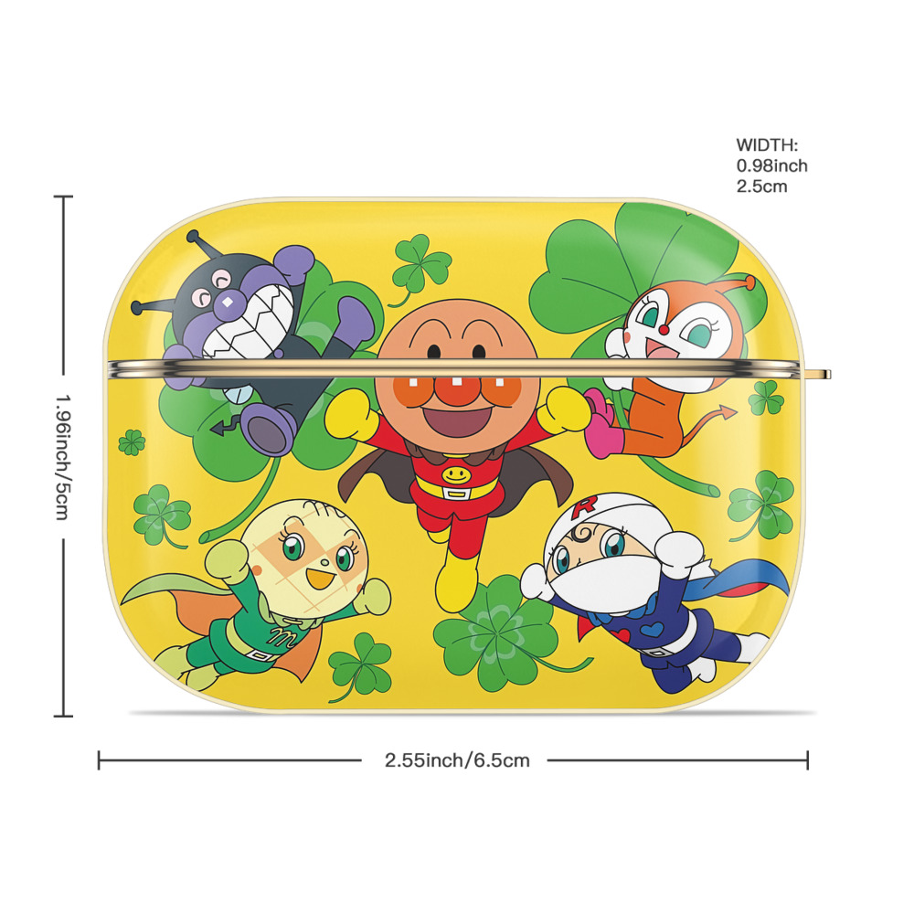 アンパンマン Anpanman 【AirPods Pro用】ハードシェル保護ケース｜耐衝撃・防指紋・カラビナ付き商品仕様