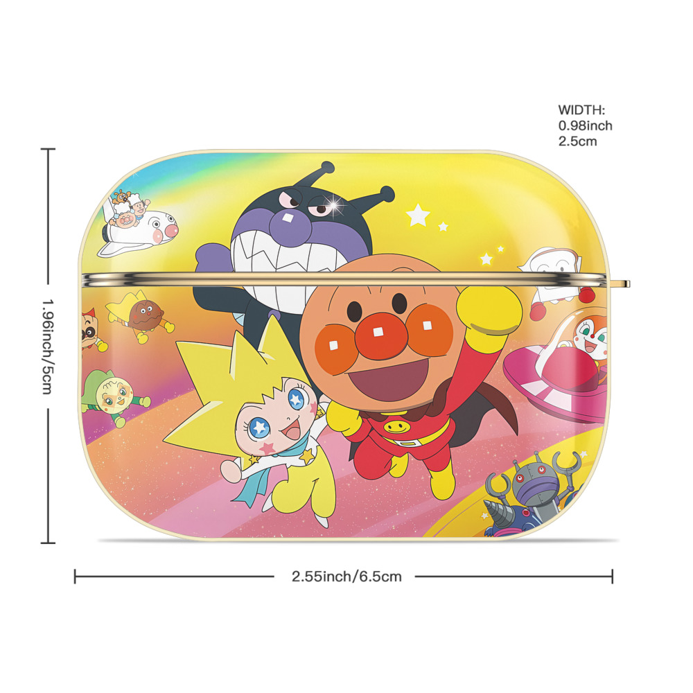 アンパンマン Anpanman 【AirPods Pro用】ハードシェル保護ケース｜耐衝撃・防指紋・カラビナ付き商品仕様