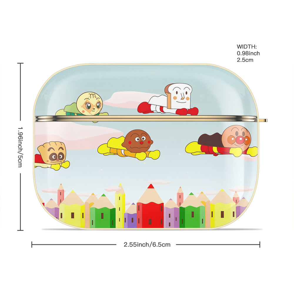 アンパンマン Anpanman 【AirPods Pro用】ハードシェル保護ケース｜耐衝撃・防指紋・カラビナ付き商品仕様