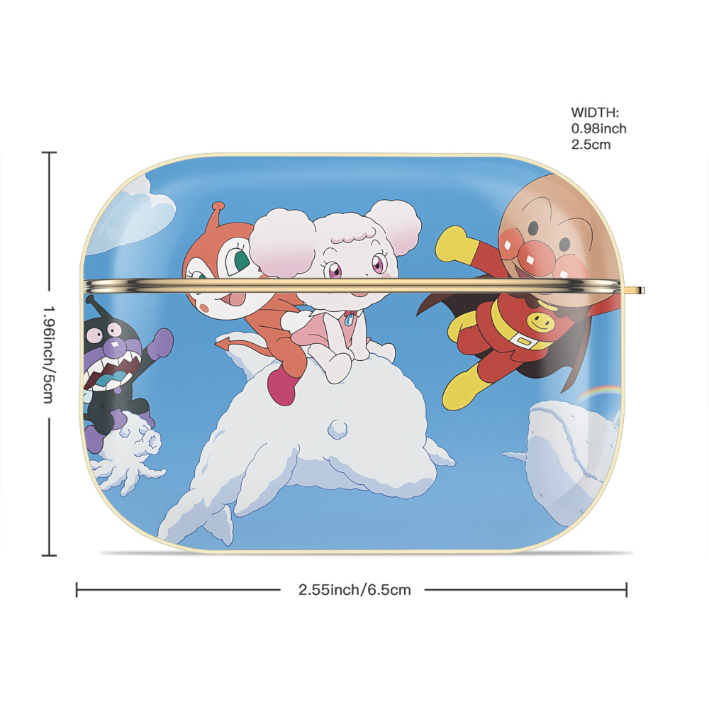 アンパンマン Anpanman 【AirPods Pro用】ハードシェル保護ケース｜耐衝撃・防指紋・カラビナ付き商品仕様