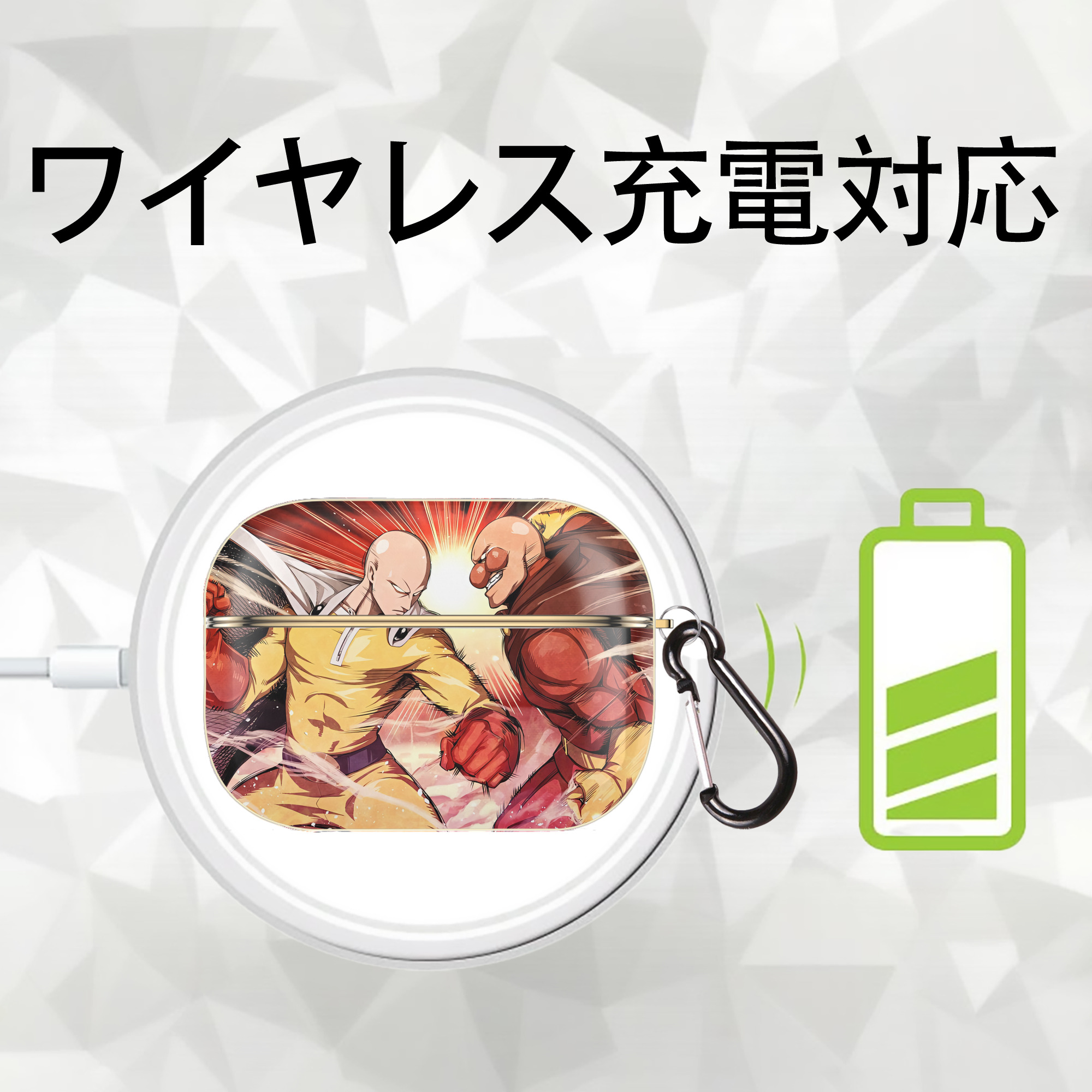 アンパンマン Anpanman 【AirPods Pro用】ハードシェル保護ケース｜耐衝撃・防指紋・カラビナ付き商品仕様