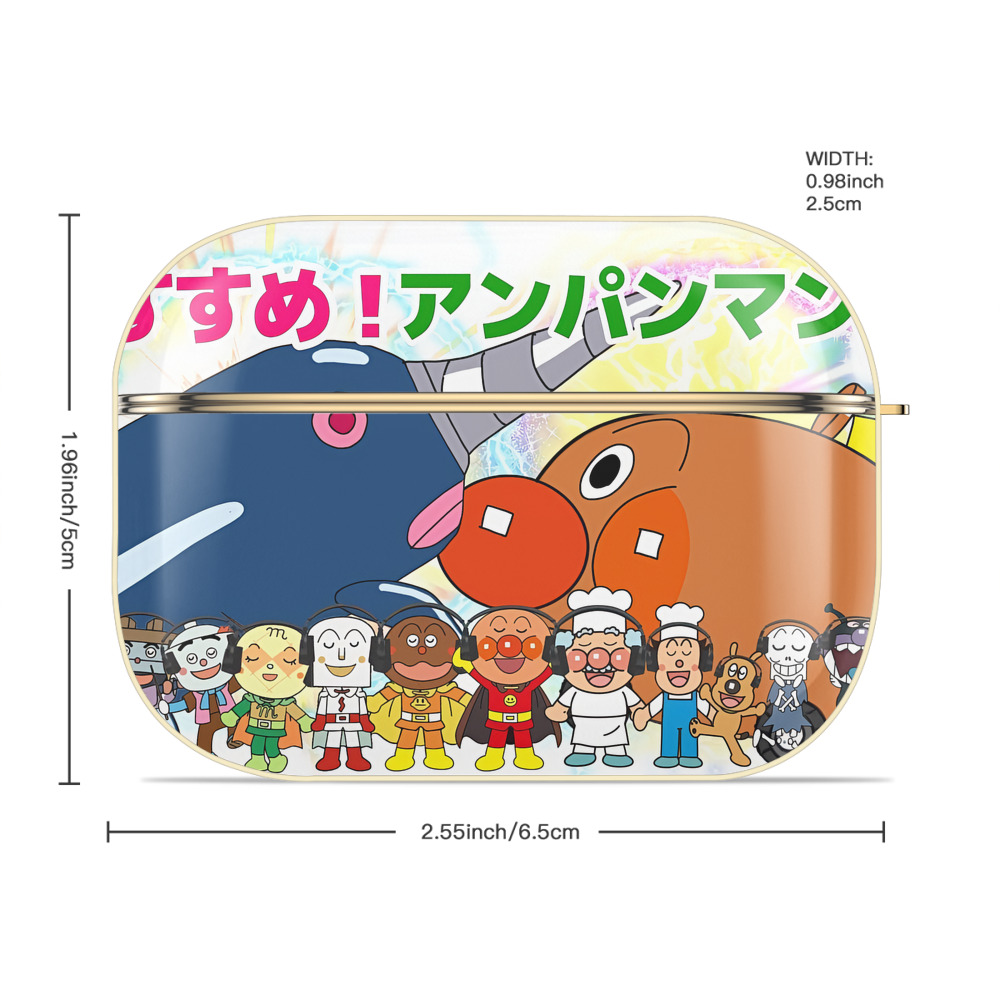 アンパンマン Anpanman 【AirPods Pro用】ハードシェル保護ケース｜耐衝撃・防指紋・カラビナ付き商品仕様