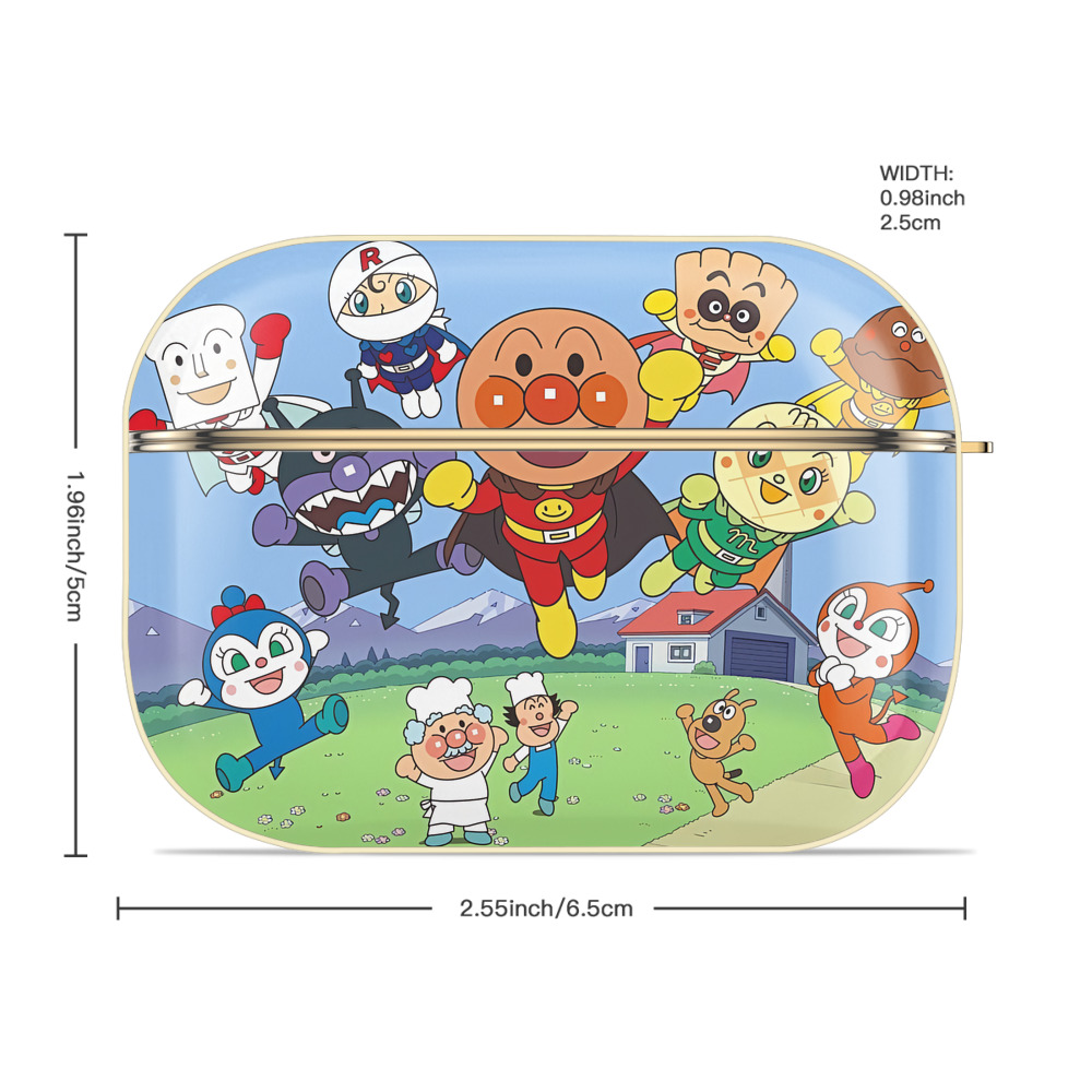 アンパンマン Anpanman 【AirPods Pro用】ハードシェル保護ケース｜耐衝撃・防指紋・カラビナ付き商品仕様