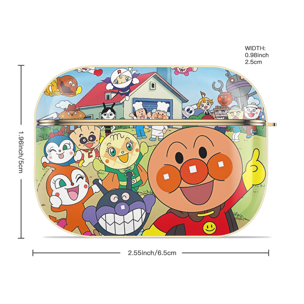 アンパンマン Anpanman 【AirPods Pro用】ハードシェル保護ケース｜耐衝撃・防指紋・カラビナ付き商品仕様