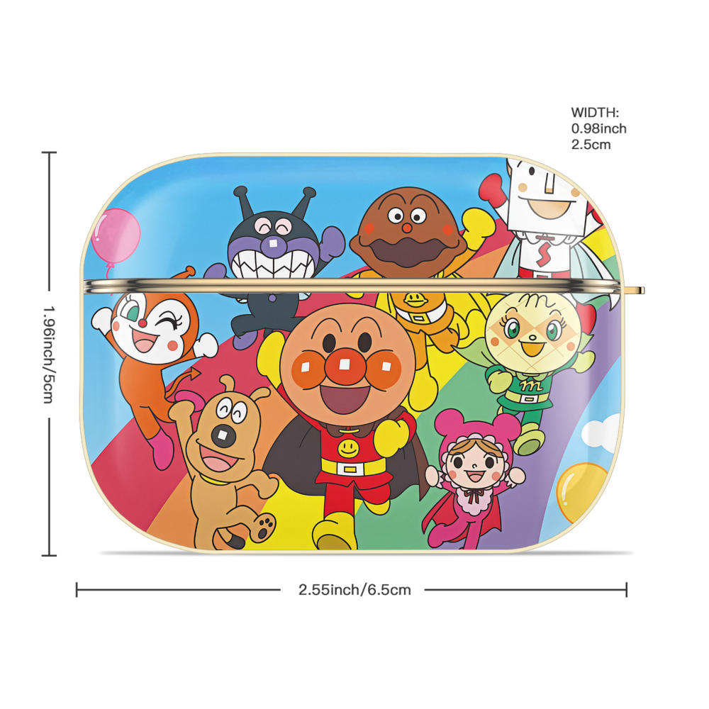アンパンマン Anpanman 【AirPods Pro用】ハードシェル保護ケース｜耐衝撃・防指紋・カラビナ付き商品仕様