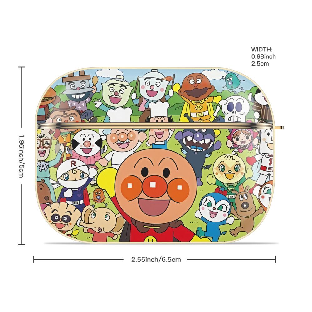 アンパンマン Anpanman 【AirPods Pro用】ハードシェル保護ケース｜耐衝撃・防指紋・カラビナ付き商品仕様