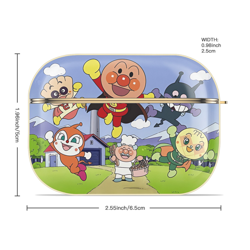 アンパンマン Anpanman 【AirPods Pro用】ハードシェル保護ケース｜耐衝撃・防指紋・カラビナ付き商品仕様