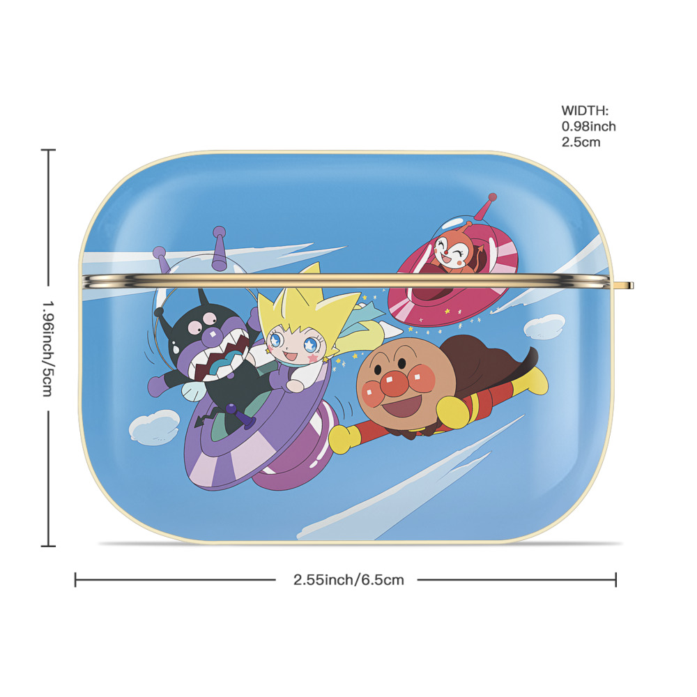 アンパンマン Anpanman 【AirPods Pro用】ハードシェル保護ケース｜耐衝撃・防指紋・カラビナ付き商品仕様