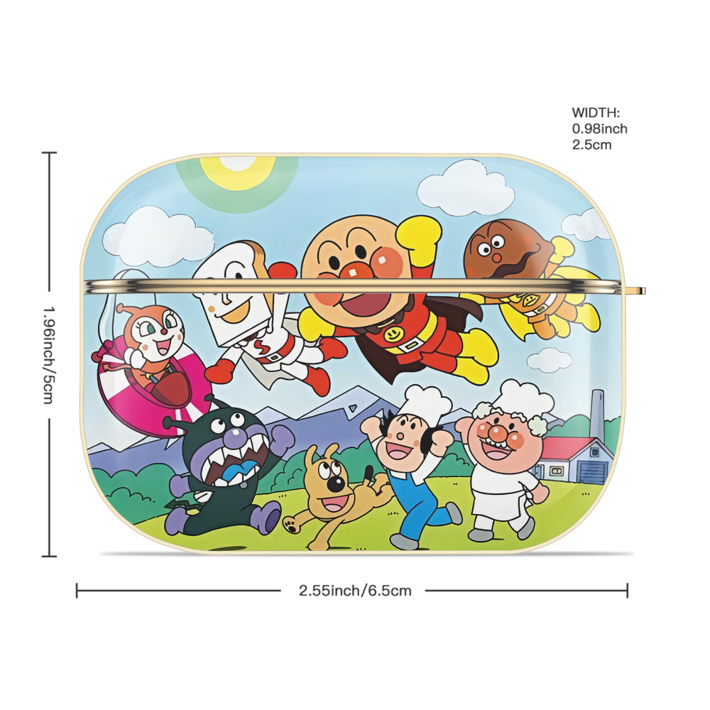 アンパンマン Anpanman 【AirPods Pro用】ハードシェル保護ケース｜耐衝撃・防指紋・カラビナ付き商品仕様