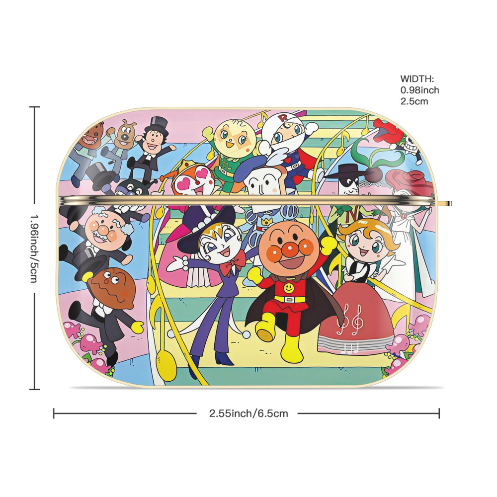 アンパンマン Anpanman 【AirPods Pro用】ハードシェル保護ケース｜耐衝撃・防指紋・カラビナ付き商品仕様
