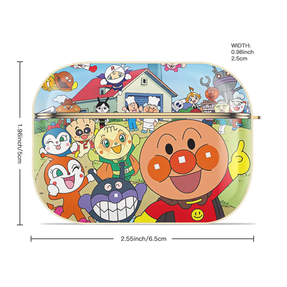 アンパンマン Anpanman 【AirPods Pro用】ハードシェル保護ケース｜耐衝撃・防指紋・カラビナ付き商品仕様