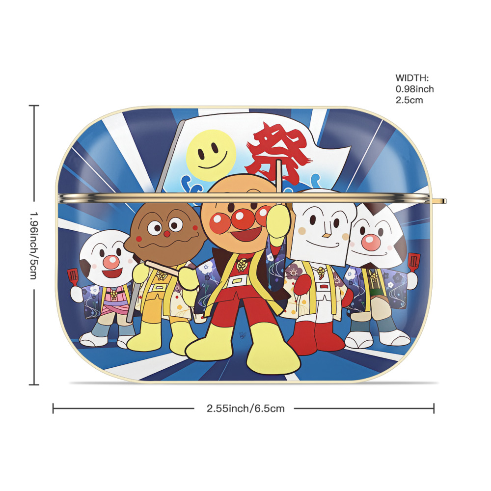 アンパンマン Anpanman 【AirPods Pro用】ハードシェル保護ケース｜耐衝撃・防指紋・カラビナ付き商品仕様