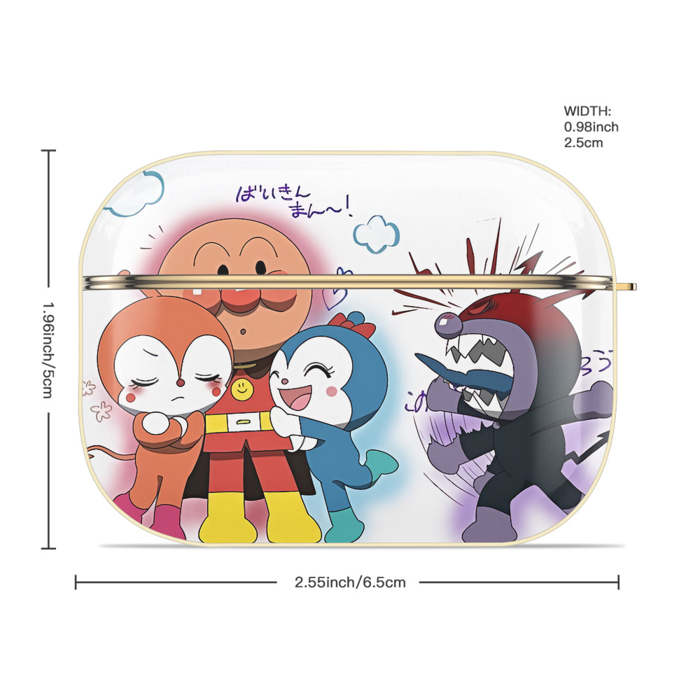 アンパンマン Anpanman 【AirPods Pro用】ハードシェル保護ケース｜耐衝撃・防指紋・カラビナ付き商品仕様