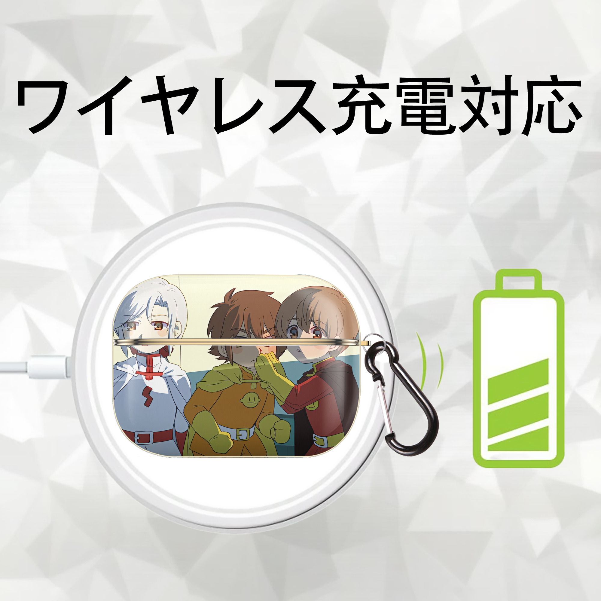 アンパンマン Anpanman 【AirPods Pro用】ハードシェル保護ケース｜耐衝撃・防指紋・カラビナ付き商品仕様