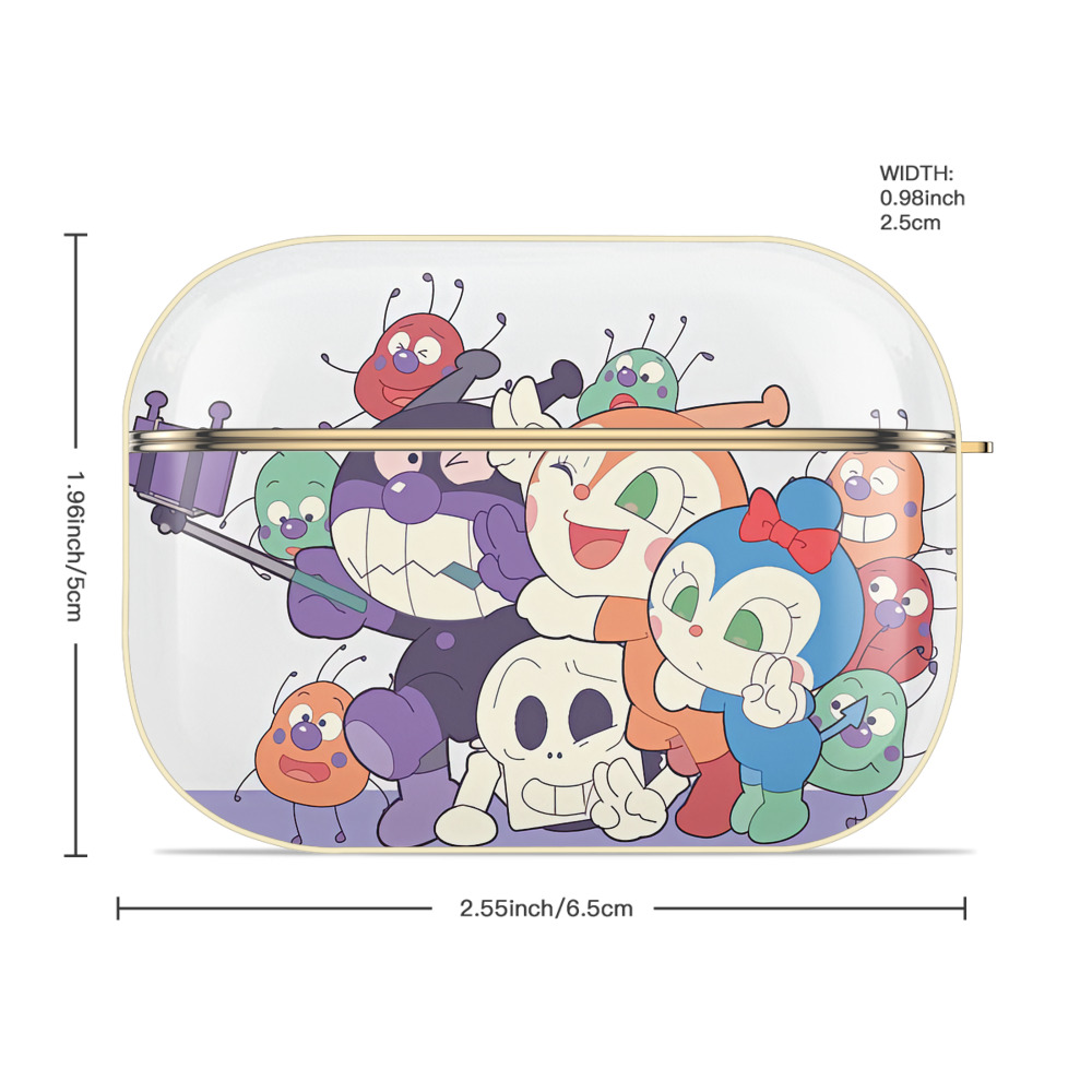 アンパンマン Anpanman 【AirPods Pro用】ハードシェル保護ケース｜耐衝撃・防指紋・カラビナ付き商品仕様