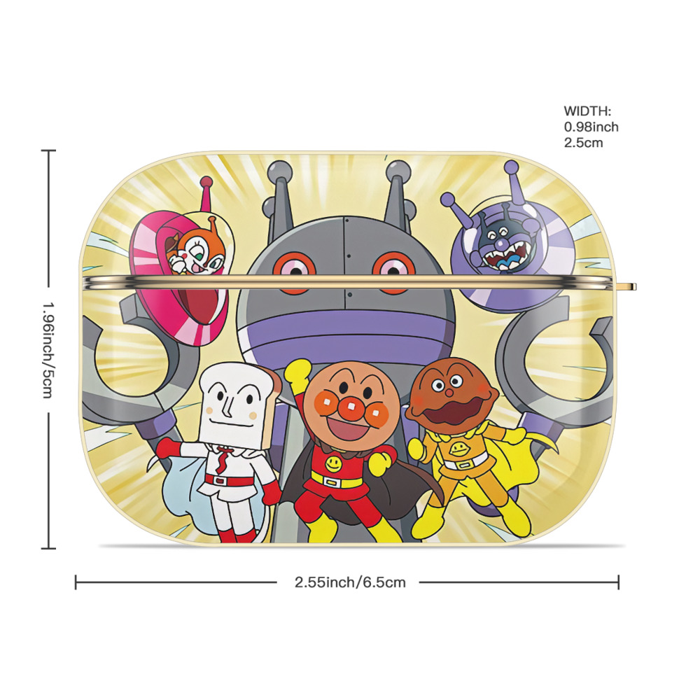 アンパンマン Anpanman 【AirPods Pro用】ハードシェル保護ケース｜耐衝撃・防指紋・カラビナ付き商品仕様