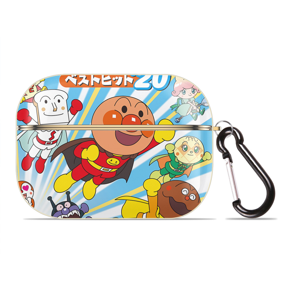 （画像用） アンパンマン Anpanman 【AirPods Pro用】ハードシェル保護ケース｜耐衝撃・防指紋・カラビナ付き商品仕様