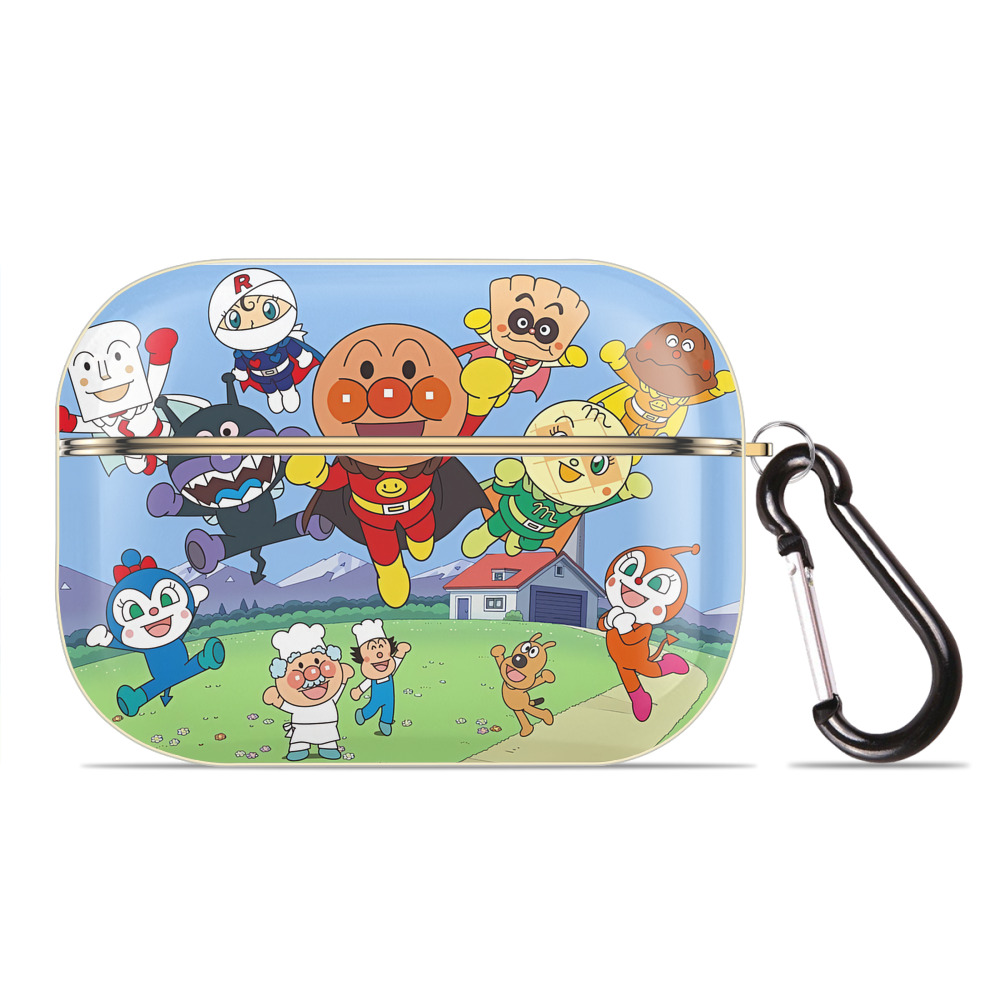 （画像用） アンパンマン Anpanman 【AirPods Pro用】ハードシェル保護ケース｜耐衝撃・防指紋・カラビナ付き商品仕様