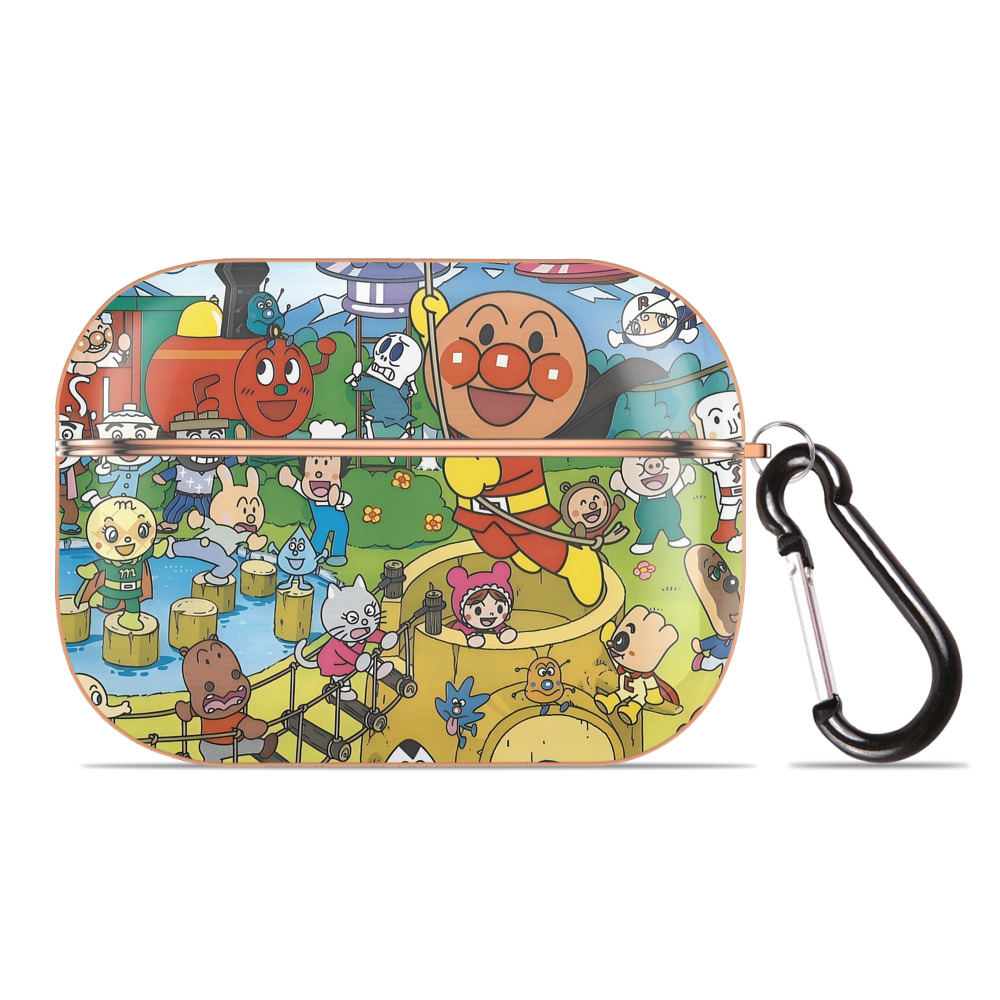 （画像用） アンパンマン Anpanman 【AirPods Pro用】ハードシェル保護ケース｜耐衝撃・防指紋・カラビナ付き商品仕様
