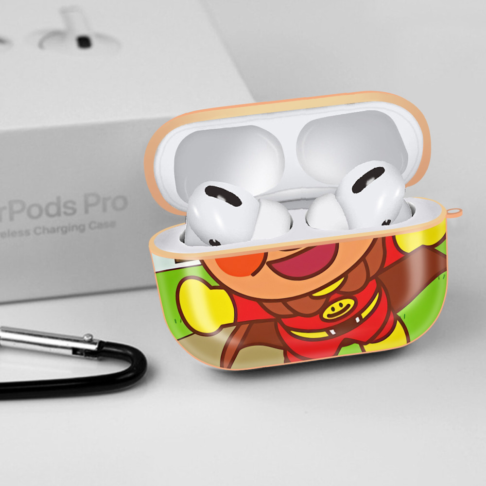 アンパンマン Anpanman 【AirPods Pro用】ハードシェル保護ケース｜耐衝撃・防指紋・カラビナ付き商品仕様